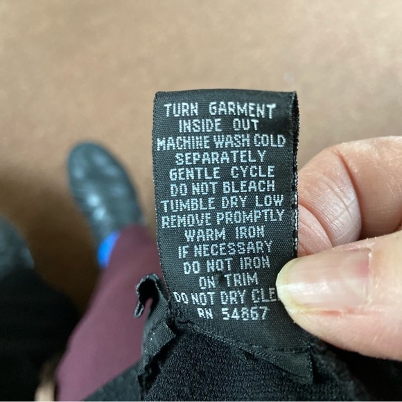 NEW York & Company stretch slacks with faux leather trim and buckle. Petite pant - Picture 4 of 7